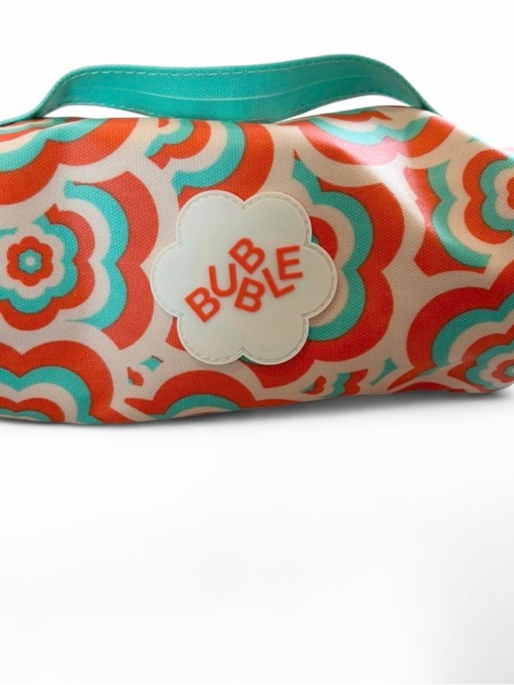 Bubble Cosmetic Bag in Teal and Orange